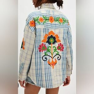 Free People We The Free Embroidered Sashiko Shirt